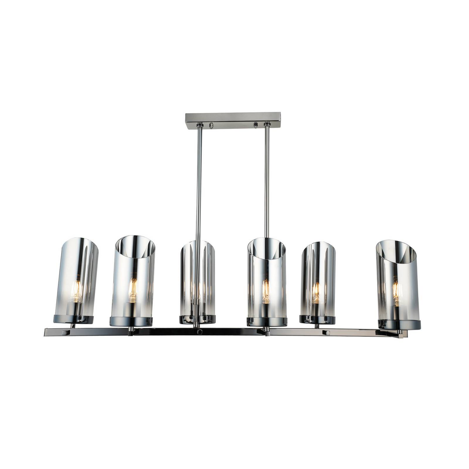 Lucea Kronleuchter Padrela Linear Schwarz Chrom 6 Flg Deckenlampe Deckenleuchte B-Ware - 8698525602810