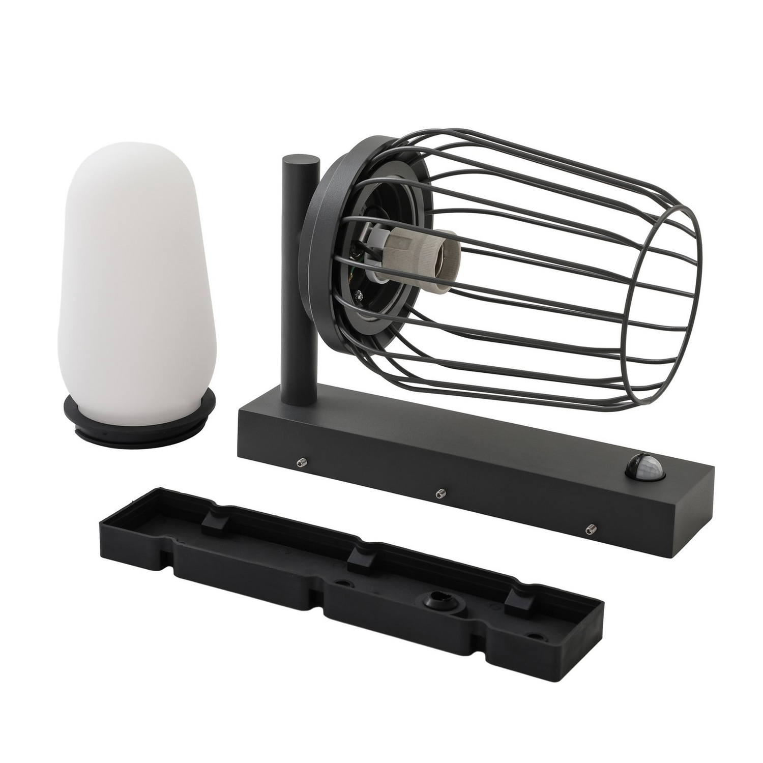 Lucande Außenwandleuchte Chandan Sensor 30 Cm Aluminium Wandlampe Lampe Leuchte B-Ware