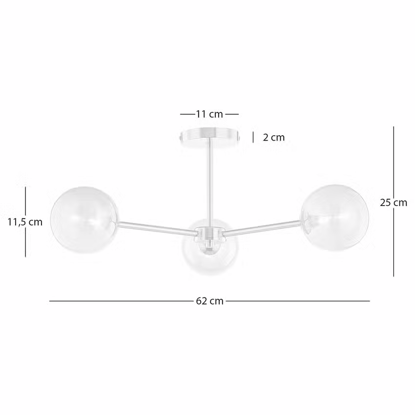 B-Ware Loistaa Deckenleuchte Kjul 3 Flammig Deckenlampe Leuchte Lampe