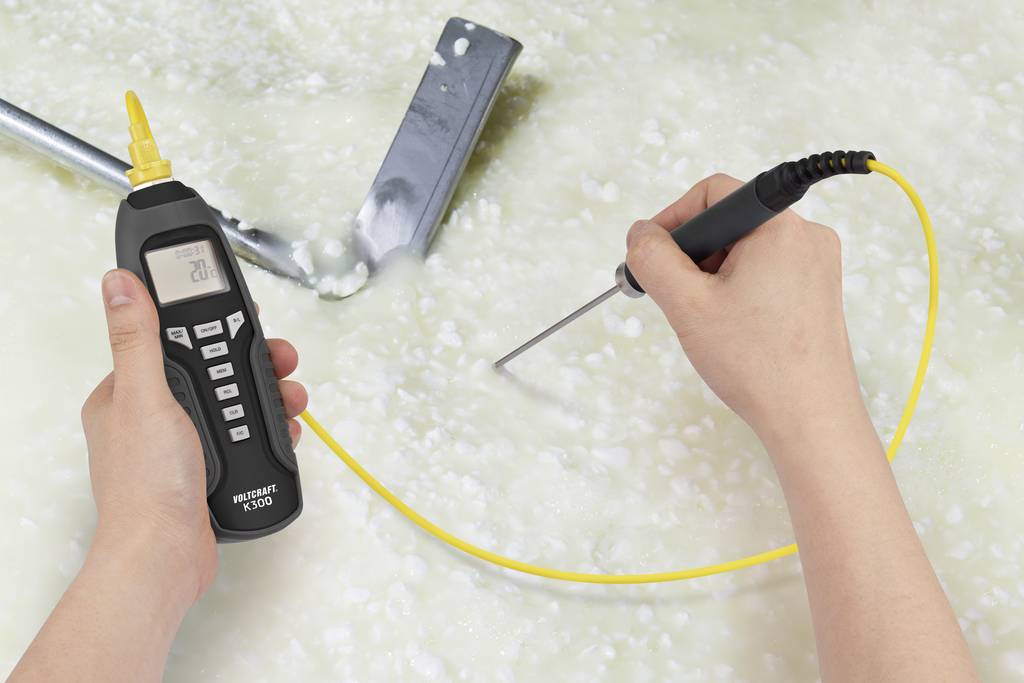 Voltcraft K300 Temperatur-Messgerät -200 bis 1370 °C Fühler-Typ K Messgerät Mess - 4053199522187