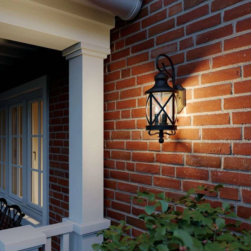 B-Ware Lucande Marcellino Wandleuchte Leuchte Außenwandleuchte Braun Led E14 3 Flammig