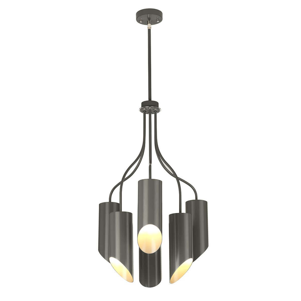 Elstead Hängeleuchte Quinto Hängelampe Deckenlampe 6 Flammig Dunkelgrau/Nickel B-Ware - 5024005343011