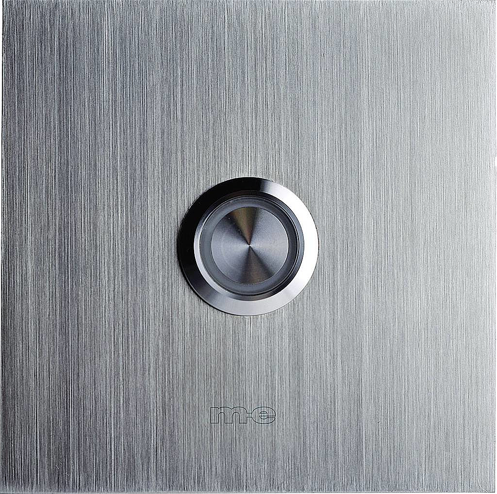 M E Modern Electronics 41012 Klingelplatte Beleuchtet 1fach Silber 8 24 V Ac/Dc/ B-Ware - 4250109135202