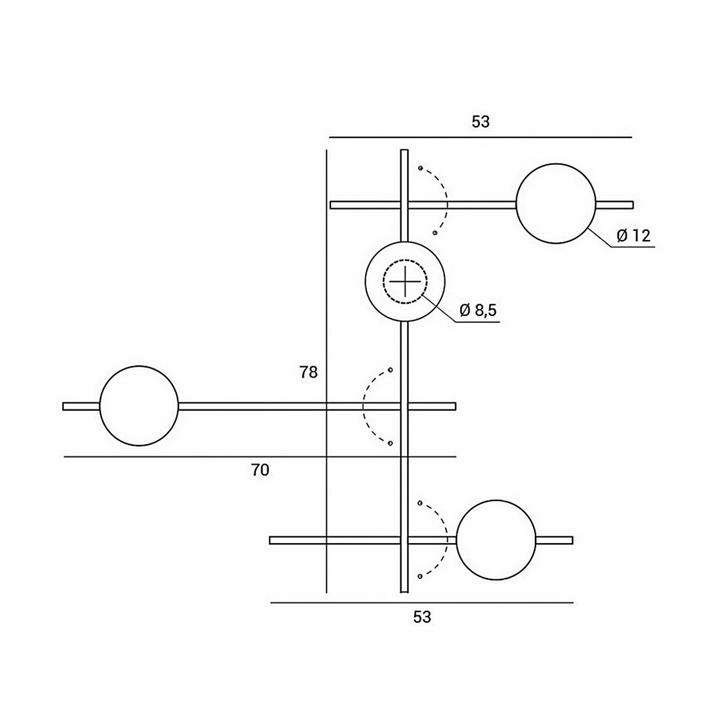 miloox by Sforzin Mikado Wandleuchte Wandlampe Leuchte Lampe Wandlicht Licht