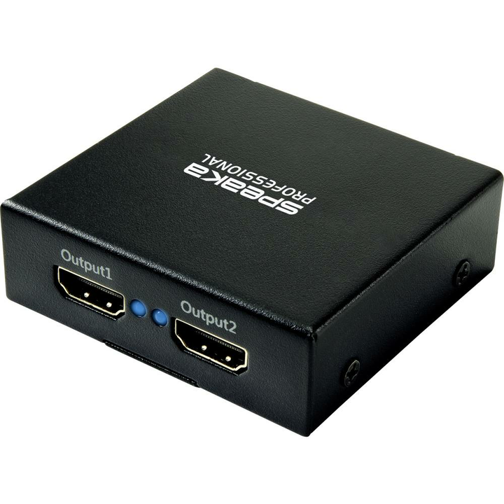 SpeaKa Professional SP-HDS-220 1+2 Port HDMI-Splitter Ultra HD HDMI Splitter