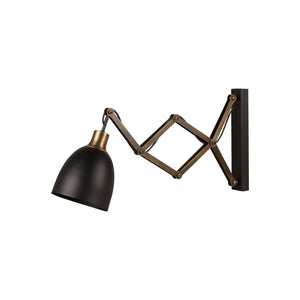 B-Ware Scherenlampe Sivani MR-725 schwarz/gold antik Lampe Leuchte Wandleuchte Spot 190