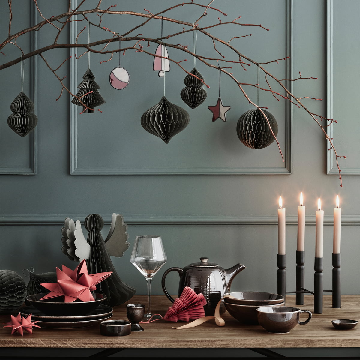 B-Ware Broste Copenhagen Christmas Mix Deko Anhänger ø 13 X H 13 Cm Indian Tan 15 Sets - 5710688203154