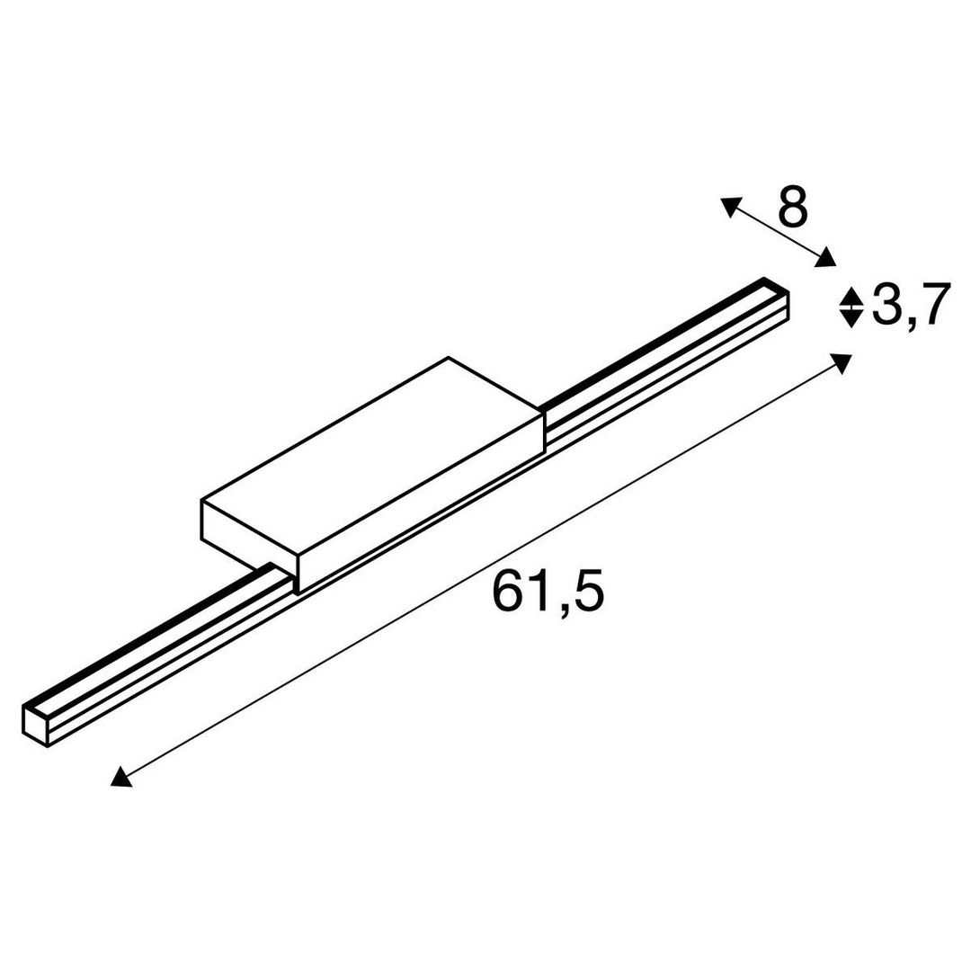 SLV GLENOS 60 1003506 LED-Spiegelleuchte 12 W Warmweiß bis Neutralweiß Schwarz