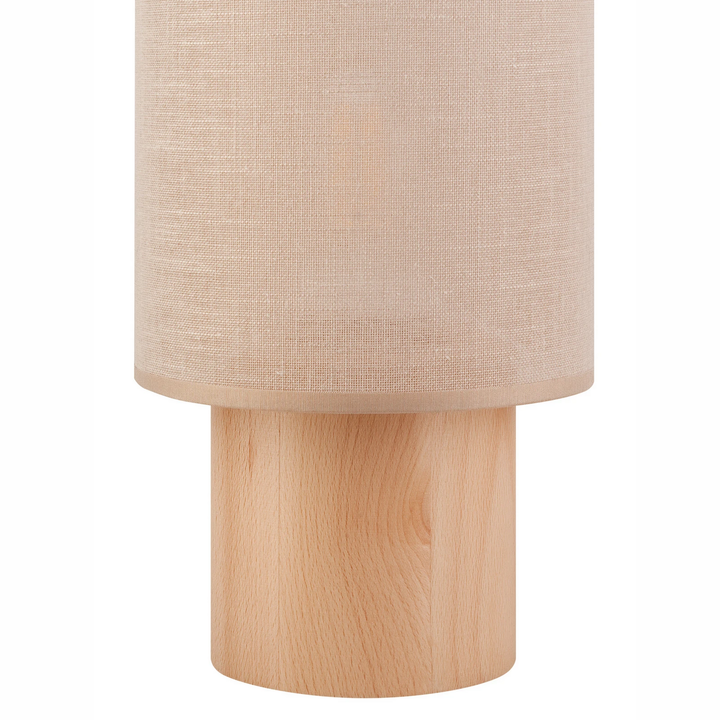Envostar Asolita Tischleuchte Tischlampe Tischlicht Leuchte Holzfuß Schirm Beige B-Ware - 4251911780871