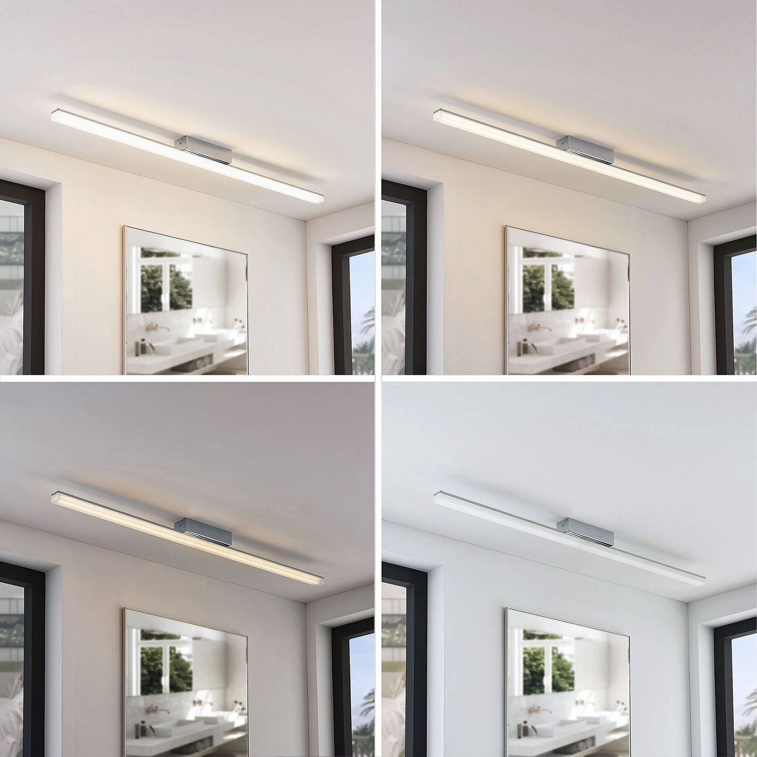 B-Ware Lindby Längliche Led Deckenlampe Levke Deckenlampe Lampe Leuchte Licht Ip44 840