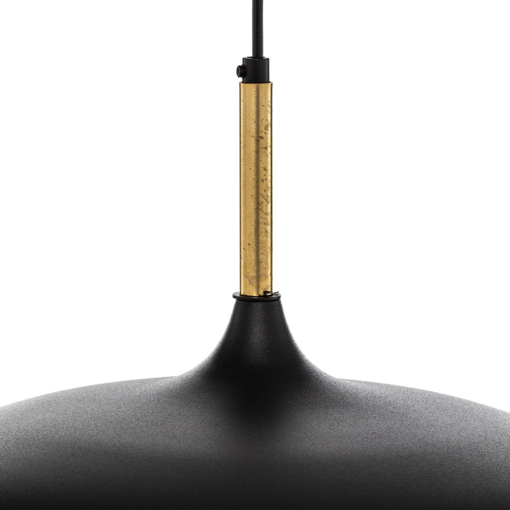 Euluna Pendelleuchte Pendellampe Lampe Leuchte Deckenlampe Lincoln, schwarz/gold