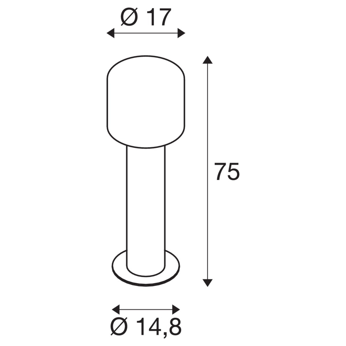 B-Ware Slv Ovalisk Led Wegeleuchte Sockelleuchte Wegelampe Leuchte Lampe Cct Höhe 75 Cm