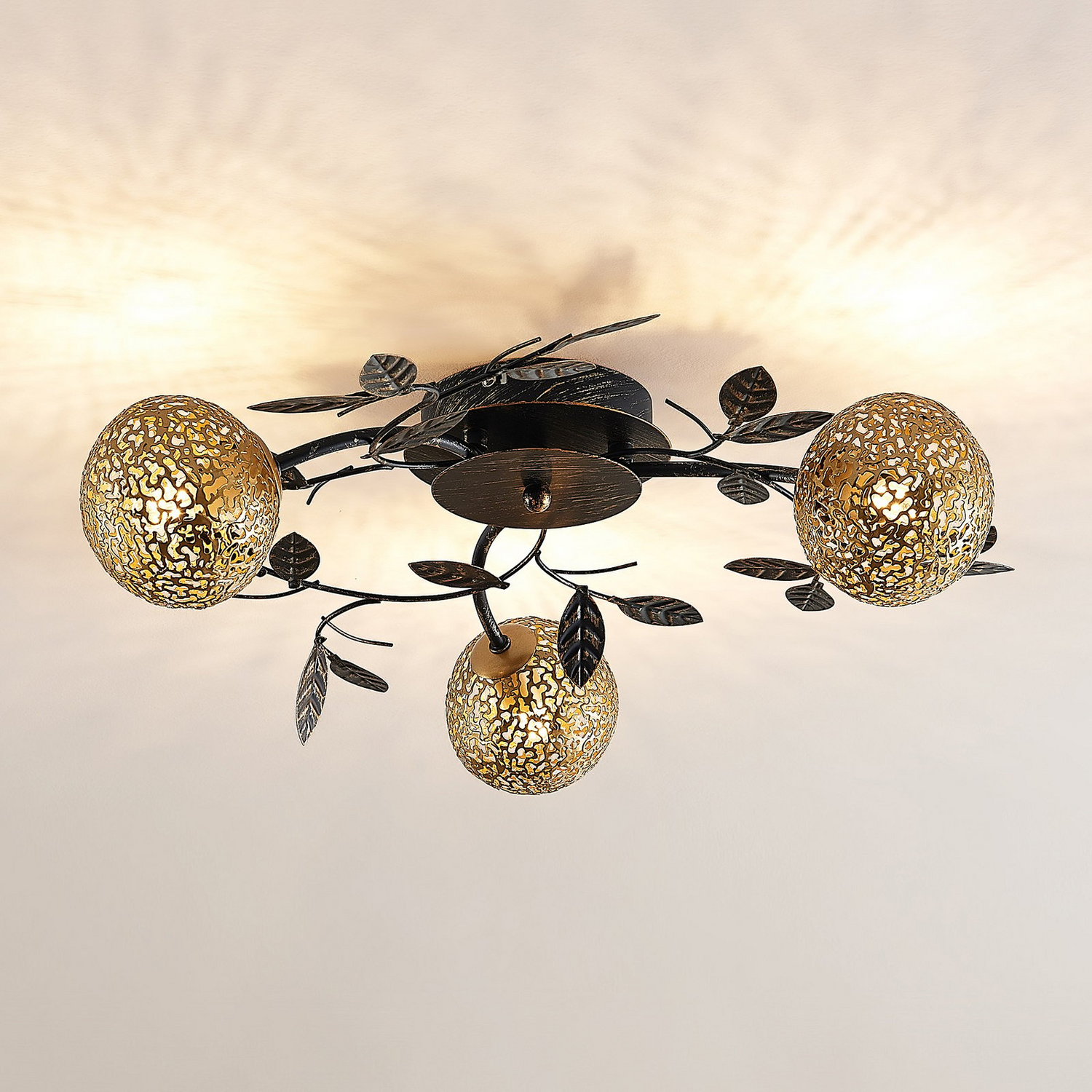B-Ware Lucande Evory Deckenlampe Rund 3 Fl. Lampe Leuchten Deckenlampe Wohnzimmer 40 W