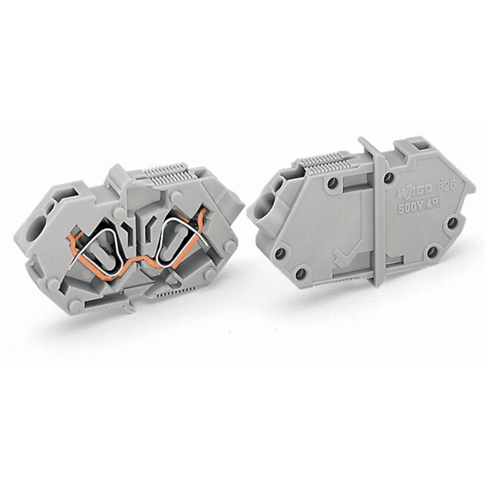 B-Ware Wago 826 160 Durchgangsklemme Federklemme Grau Klemme Steckverbinder Verbinder