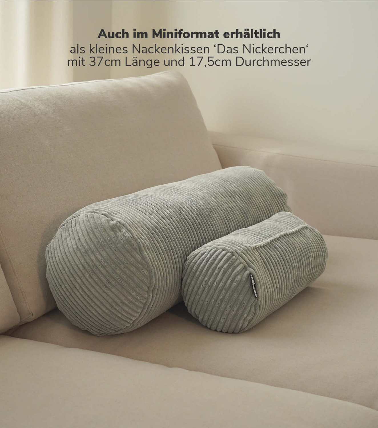 B-Ware Mokebo Xxl Nackrolle Mit Cordbezug 'Das Nickerchen' Kissenrolle Rolle Couchrolle