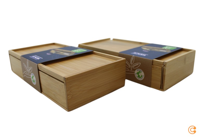 WENKO Bambus Box Terra IV 2er-Set Bambus Braun Aufbewahrung SIEHE TEXT/FOTO