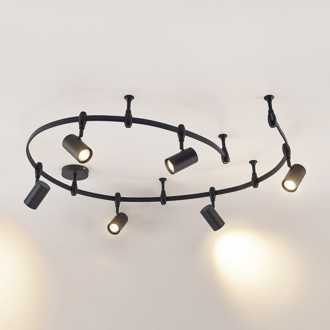 Lindby Schienensystem Delila Schwarz Flexibel Deckenlampe Deckenleuchte Lampe B-Ware