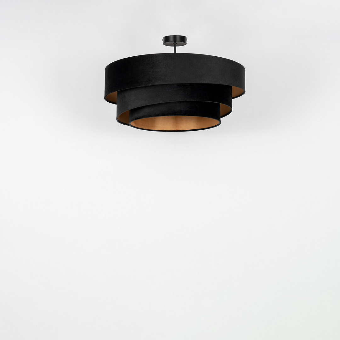 Lindby Jusari Deckenlampe Hängeleuchte Lampe Leuchte 3 Flmg E27 Textil Schwarz B-Ware