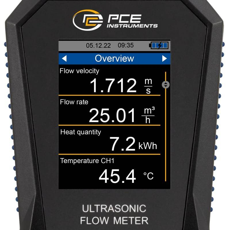 PCE Instruments Ultraschall-Durchflussmessgerät mit Durchflusssensoren Sensoren