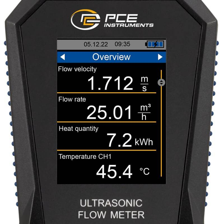 PCE Instruments Ultraschall-Durchflussmessgerät mit Durchflusssensoren Sensoren