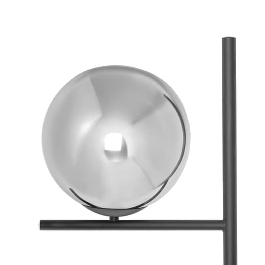 Lindby Denva Rauchglas-Stehleuchte Stehlampe Standleuchte Leuchte LED Kugel grau
