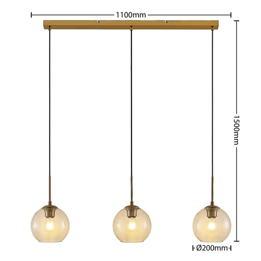 Lindby Grady Pendelleuchte Mit Glasschirmen Pendelleuchte Deckenlampe Hängelampe B-Ware