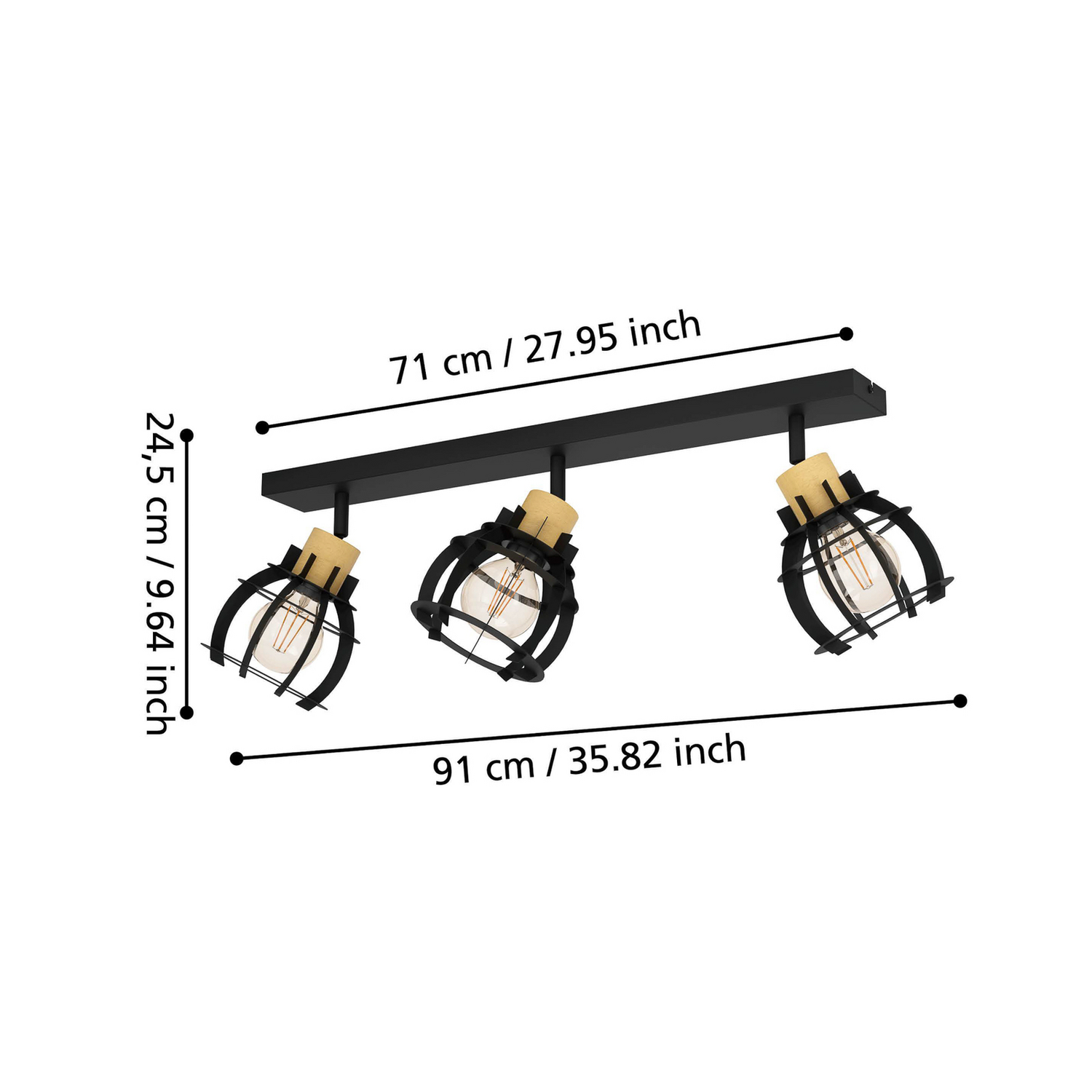 Eglo Deckenleuchte Stillington 1 Dreiflammig Deckenlampe Lampe Leuchte Spot B-Ware - 9002759439286