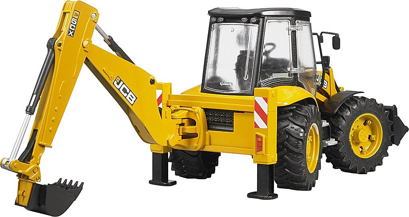B-Ware Bruder Jcb Cx Eco Baggerlader Lenkbar 4 Radlenkung 1:16 Kippbare Frontschaufel