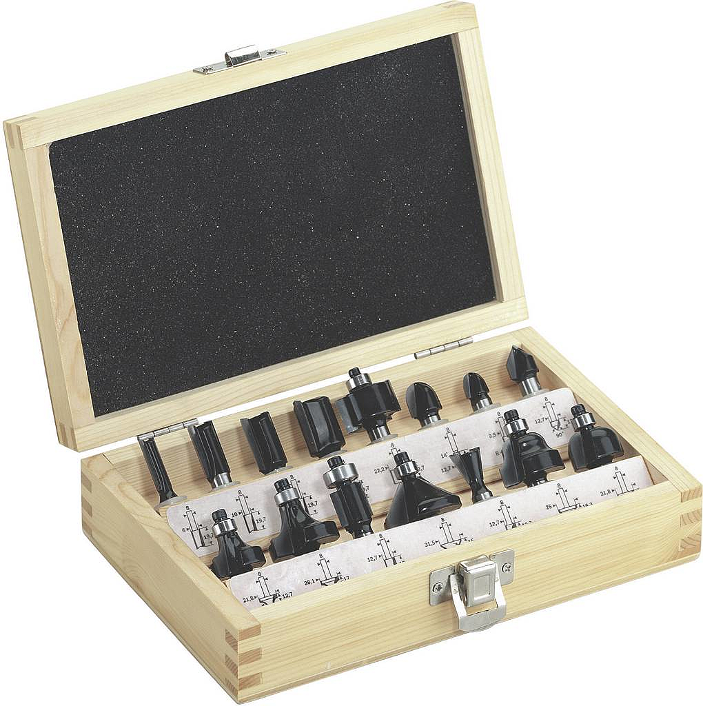 Metabo 631039000 Fräsersortiment "Promotion", 15 Teilig Fräsen Werkzeug  B-Ware