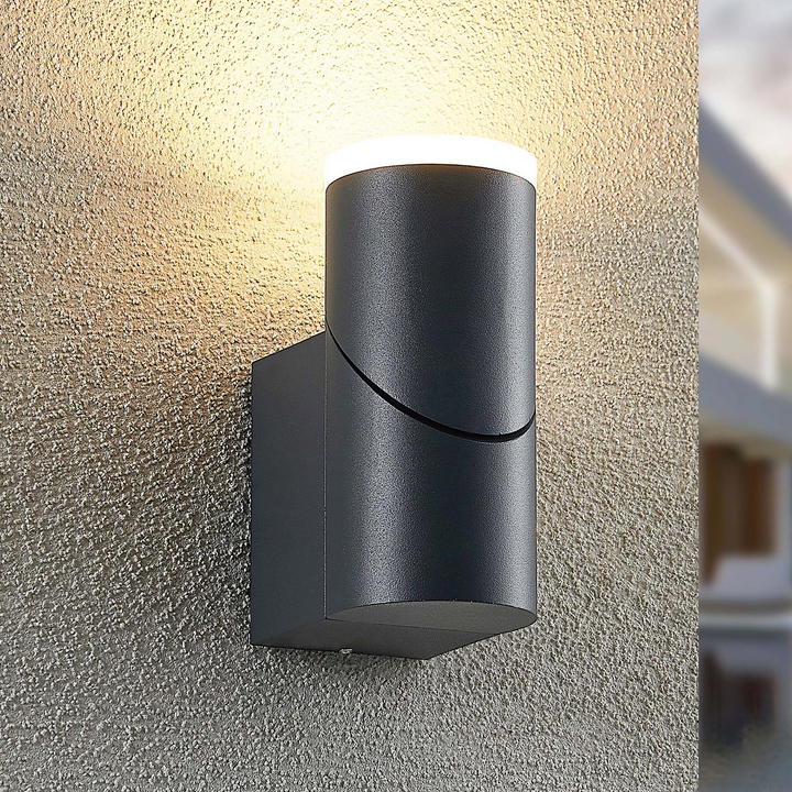 Lindby Aspyn Led Außenwandleuchte Lampe Warmweiß Dunkelgrau 1fl Ip54 13 Stück B-Ware - 4251911734461