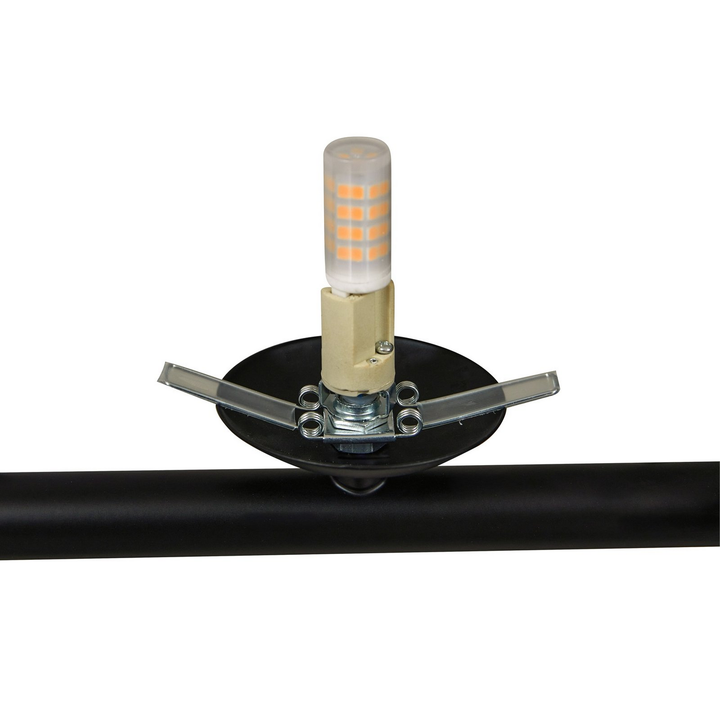 Lucande Hängeleuchte Isandro Hängelampe Leuchte Lampe Schwarz / Opal 7 Flammig B-Ware