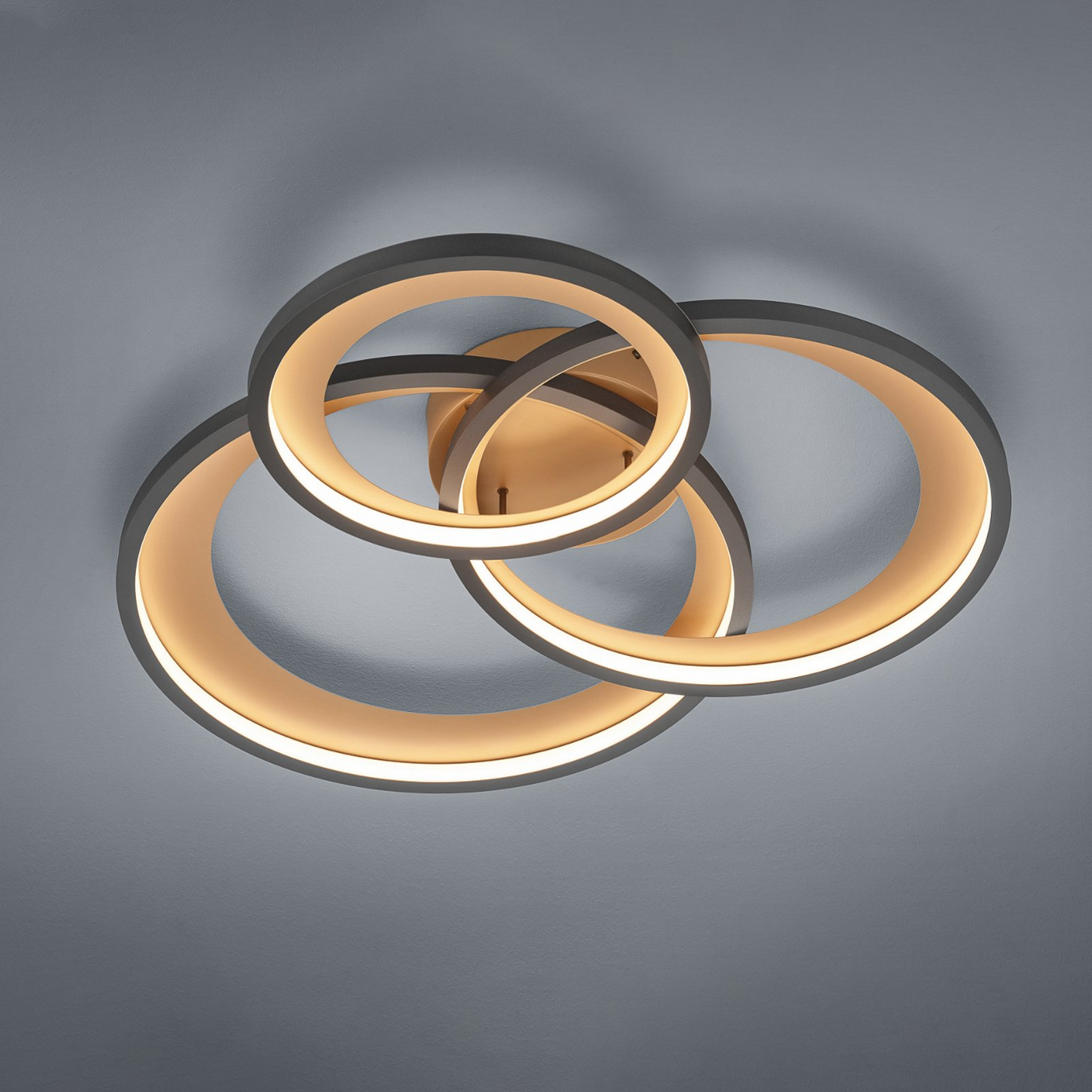 B-Ware Trio Lighting Led Deckenlampe Granada Deckenlampe Lampe Licht Schwarz Matt G439