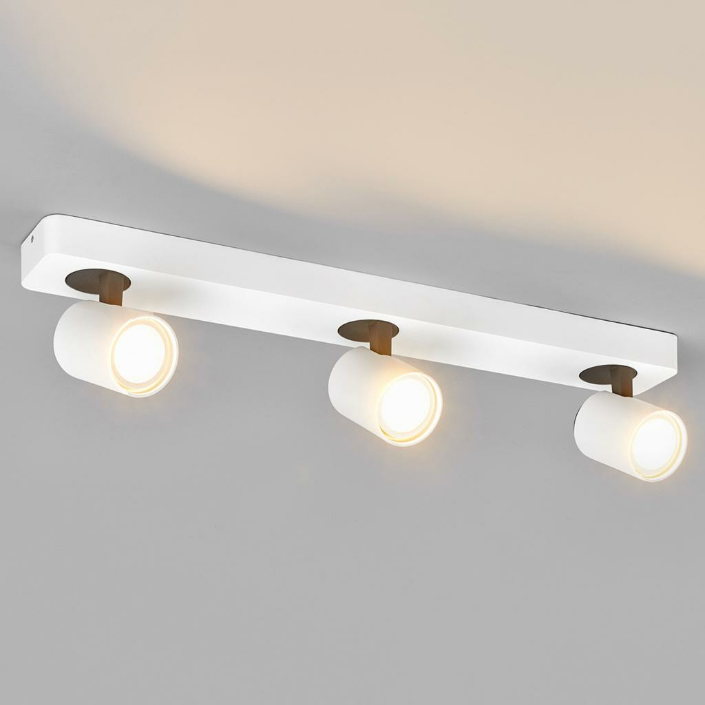 Lindby LED-Strahler Deckenlampe Lampe Deckenstrahler Sean Dreiflammig GU10 Weiß