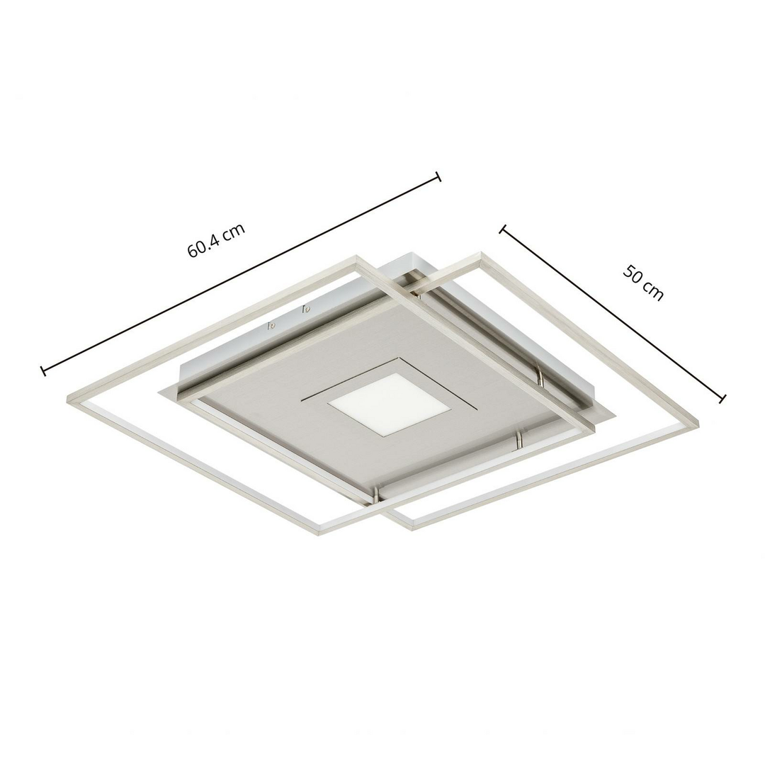 Lucande Jirya LED-Deckenlampe Deckenleuchte Deckenlicht Leuchte Lampe CCT silber