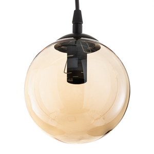B-Ware Emibig Lighting Hängeleuchte Glassy Hängelampe 3 Flg Gerade Grafit Defektware