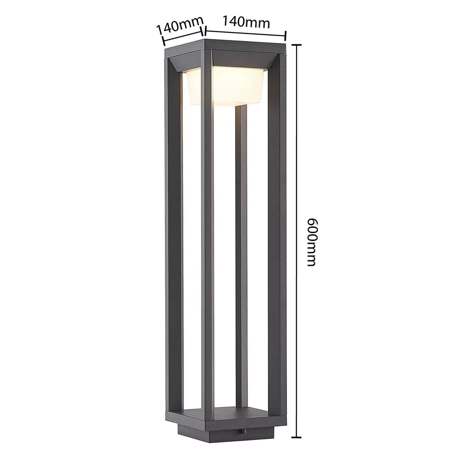 Prios Gamion Led Wegeleuchte Lampe Aluminium 60 Cm Gartenbeleuchtung Led Leuchte B-Ware