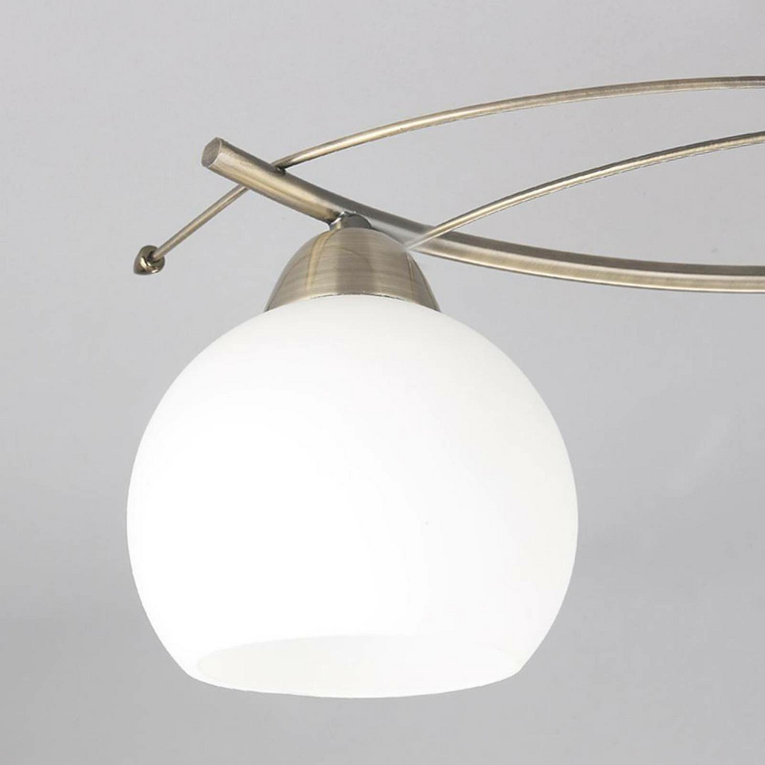 Lindby Deckenlampe Leanda Hängeleuchte Lampe Leuchte 4-flammig E14 weiß messing
