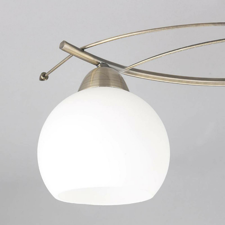 Lindby Deckenlampe Leanda Hängeleuchte Lampe Leuchte 4-flammig E14 weiß messing