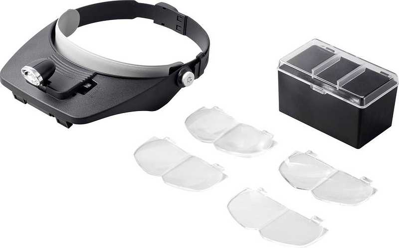 Loupe frontale Toolcraft avec éclairage LED, loupe de précision (produit d'occasion)