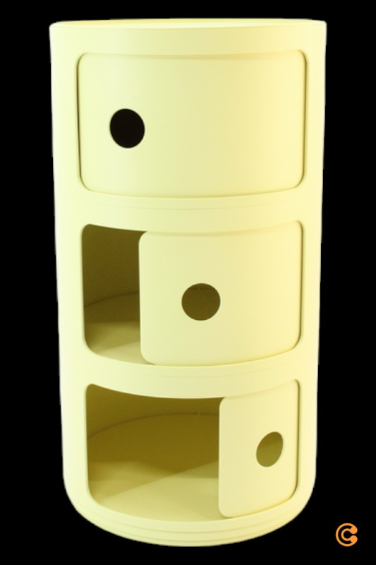 B-Ware Kartell Componibili Bio 5970 Schrank Kommode Anrichte Sideboard Regalsystem Gelb