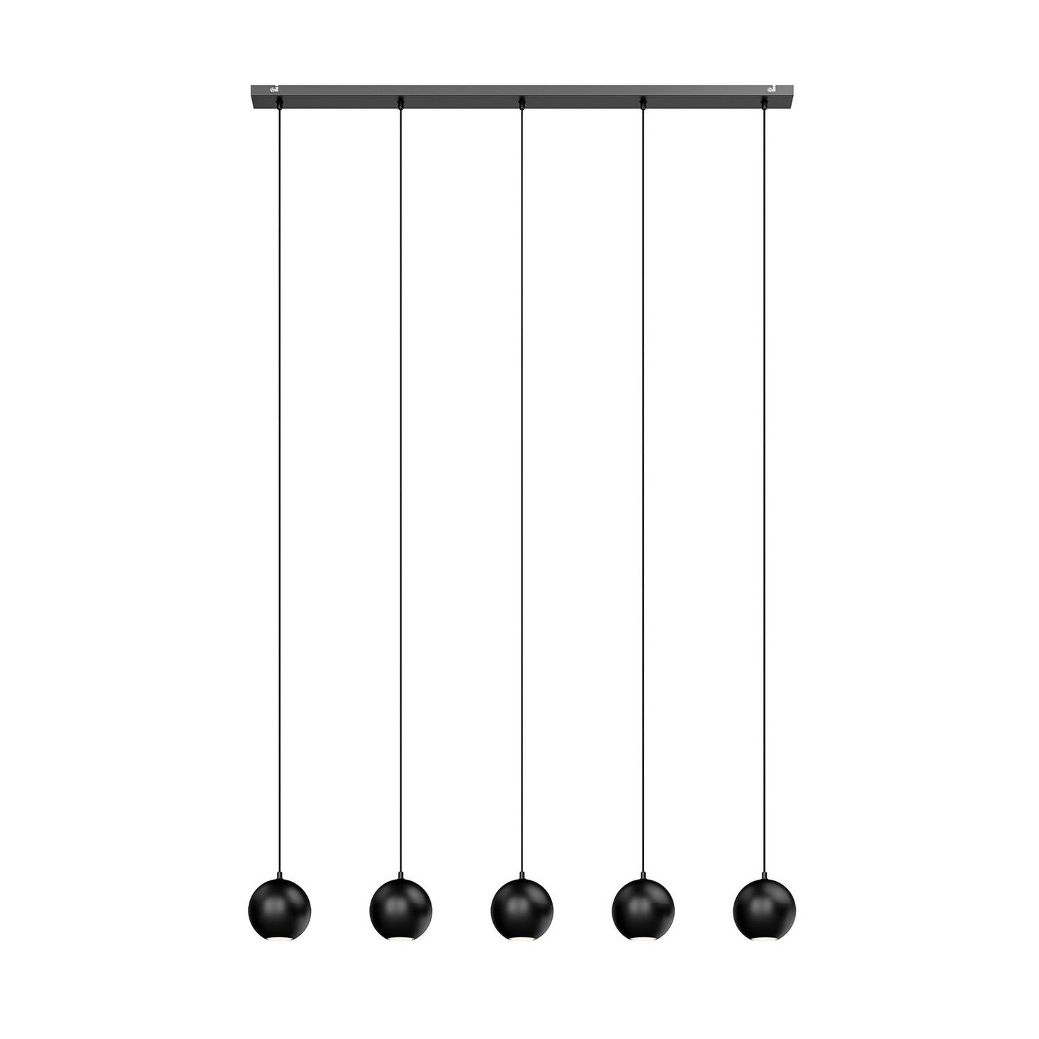 Euluna Pendelleuchte Midnight Deckenlampe Hängeleuchte 5 Flammig Gu10 Schwarz B-Ware