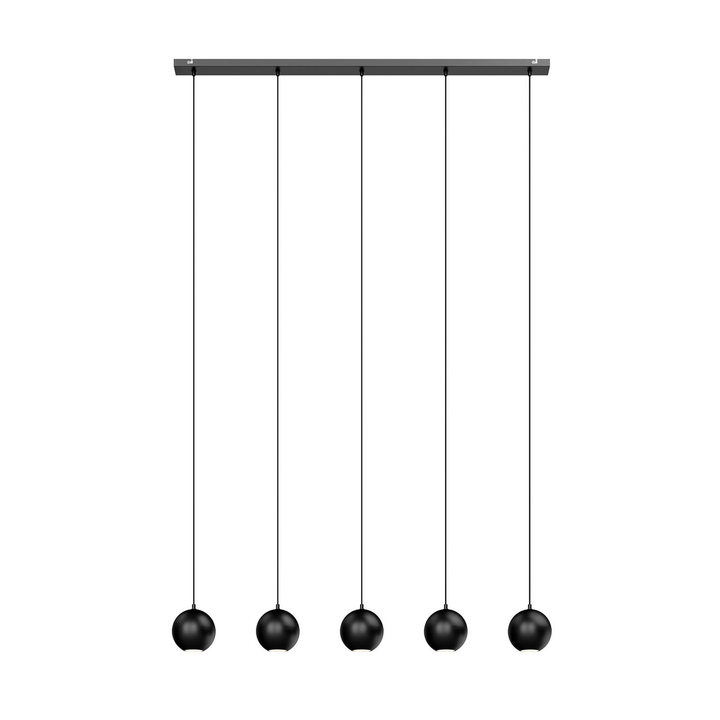 Euluna Pendelleuchte Midnight Deckenlampe Hängeleuchte 5 Flammig Gu10 Schwarz B-Ware