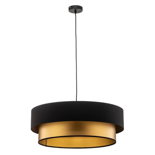 Euluna Hängeleuchte Dorina Deckenlampe Pendelleuchte E27 Schwarz Gold ø 60cm B-Ware