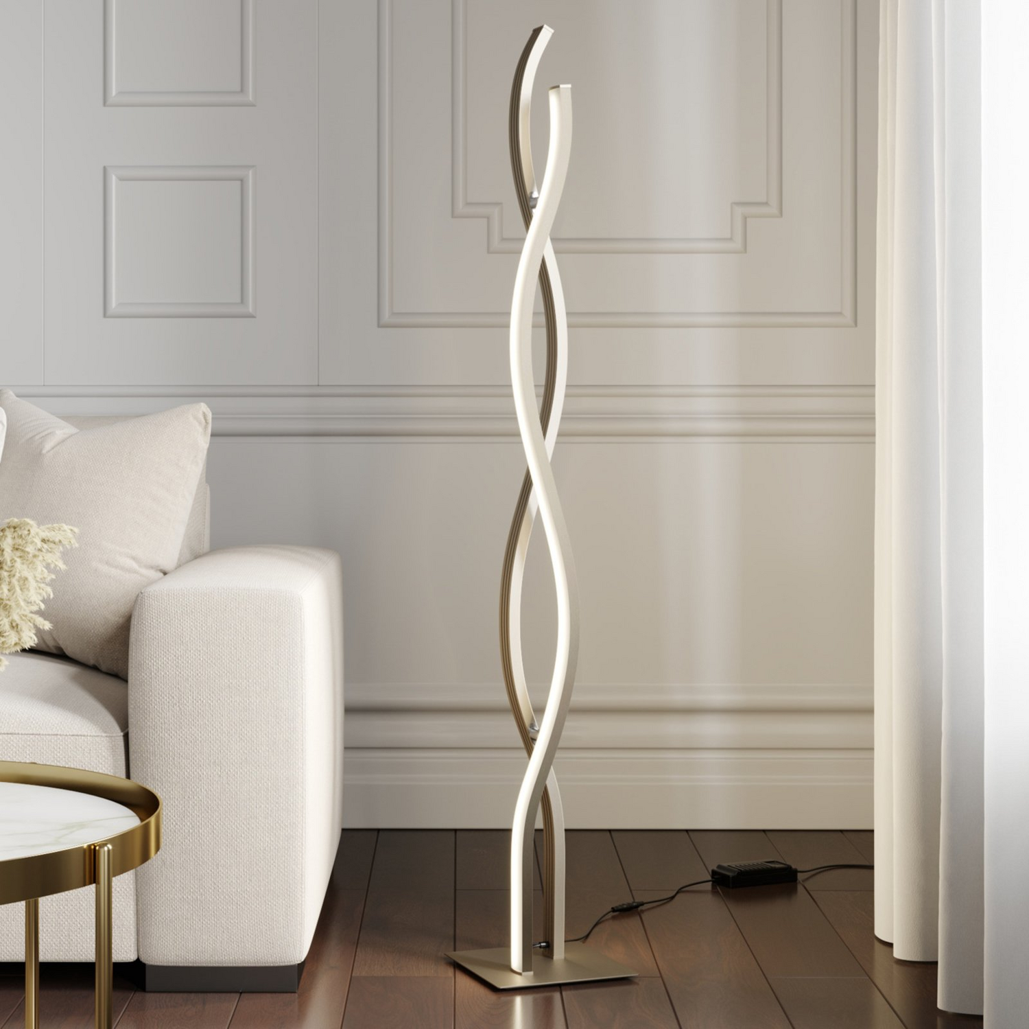 Lucande Mairia Led Stehleuchte Wohnzimmerleuchte Standleuchte Lampe Led 32 W Alu B-Ware - 4251096572919