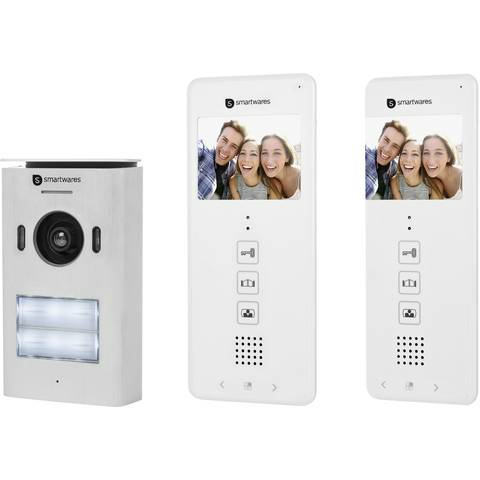 Smartwares Dic 22122 Video Türsprechanlage Funk Komplett Set Weiß Defektware D-Ware