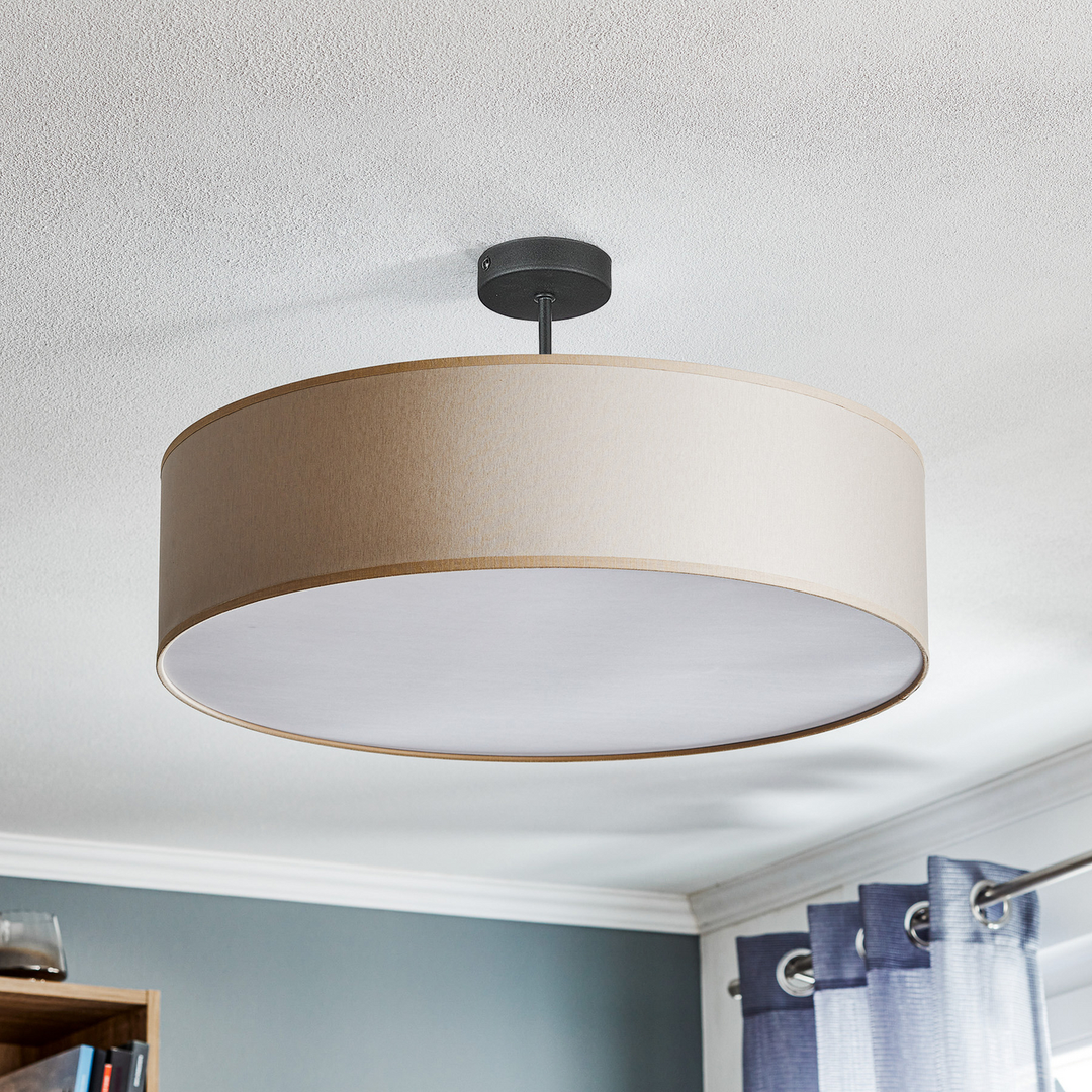 Euluna Deckenlampe Rondo Deckenlampe Deckenlicht E27 Mit Abstand Creme ø 60cm B-Ware