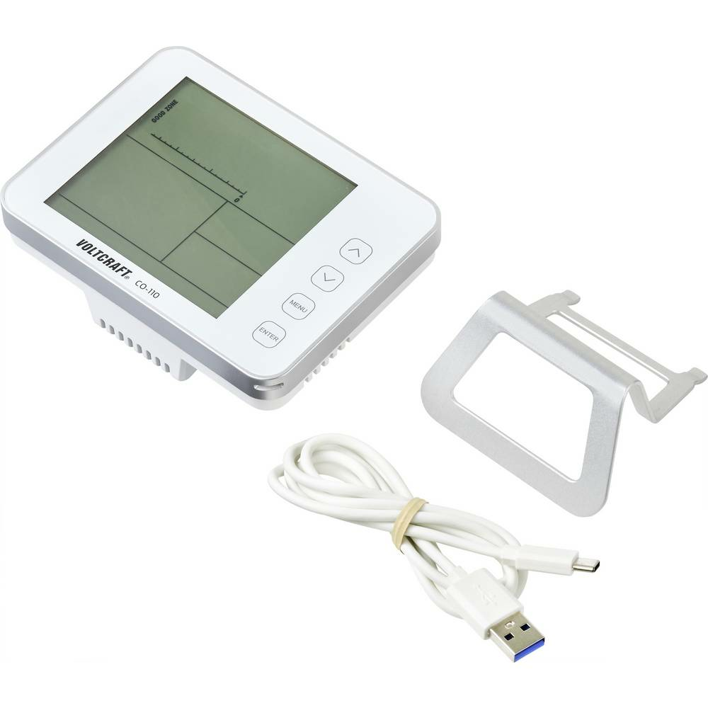 VOLTCRAFT, détecteur de dioxyde de carbone et de qualité de l'air avec fonction d'enregistrement des données