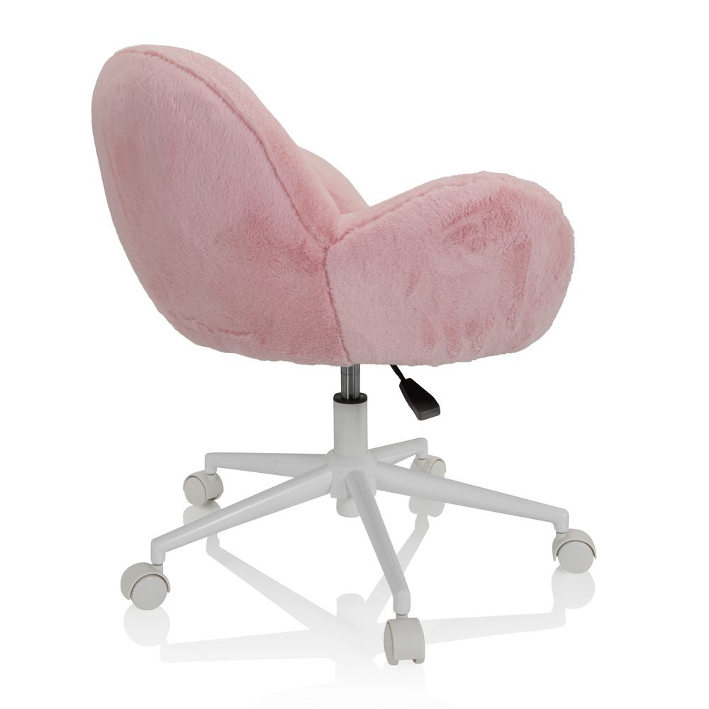 hjh OFFICE Kinderstuhl KID TEDDY Rosa Drehstuhl mit Armlehnen für Kinder - 4064323028062