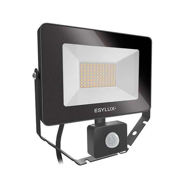 Easylux LED-Strahler Flutlicht BWM 3000K 30W schwarz Außenbeleuchtung - 4015120810855