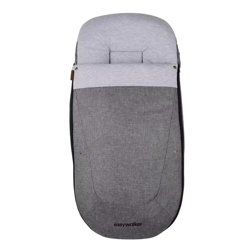 B-Ware Easywalker Fußsack Kinderwagen Wintertasche Exclusive Grey Jersey Reißverschluss